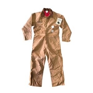 Carhartt Quilt Lined Insulated Duck Canvas Coverall Illinois Bell Phone Sz 42 S